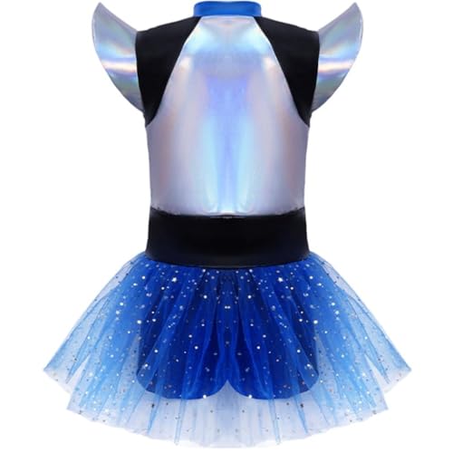 Robe en tulle extraterrestre à couleurs changeantes et coupe fluide asymétrique - 5