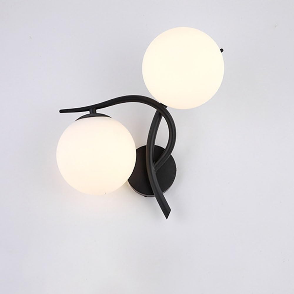 Aplique de pared dorado E27 con globo de cristal para pasillo y comedor 8