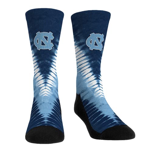 Rock 'Em NCAA UNC North Carolina Tar Heels - V Shape Tie Dye Socks (L-XL)
