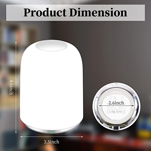 Kudosay Smart Bedside Table Lamp, Dimmable App Control Small Touch Lamp Rgb Color Changing Led Warm White Light Wifi Night Lights For Kids Bedroom, Living Room Etc #TOP1