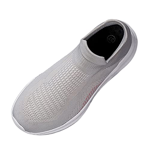 Zapatillas de deporte para mujer, zapatos casuales,marcas de zapatos para mujer,Zapatos azules reales,Zapatos de pies anchos,Botines con plantilla intercambiable,Zapatillas Mujer Blanco, gris, 39 EU