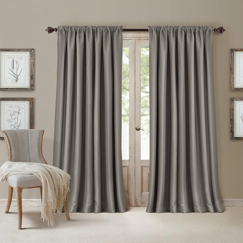 Elrene All Seasons Blackout Window Curtain Panel, Room-Darkening Rod-Pocket and