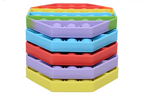 Treycer 00006 5 Pack Silicone Bubble Sensory Pop Fidget Toy thumb #1