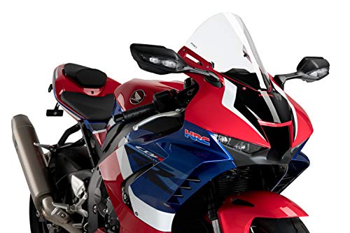 Bulle R-Racer Puig 20314W transparente en PMMA de haute résistance pour moto