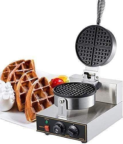 Commercial Waffle Maker 1400W | Non Stick Electric Waffle Machine with Stainless Steel Body & Temperature Control for Cafe Restaurant Home