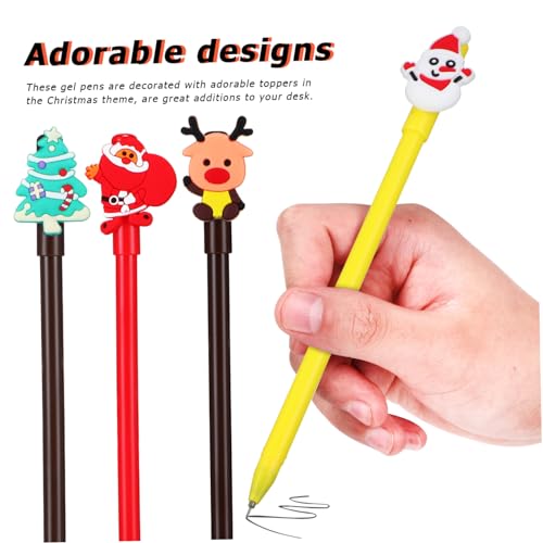 OSALADI 24 bolígrafos gel temáticos de Navidad miniatura 2