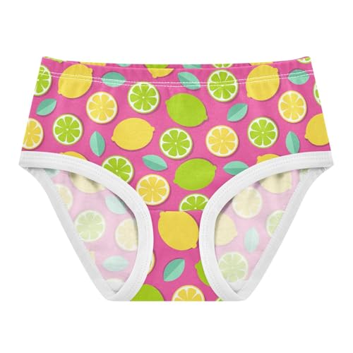 Little Girl Underwear Toddler Panties Kids Undies Lemon Fruits Soft Cotton Briefs 2T-8Y