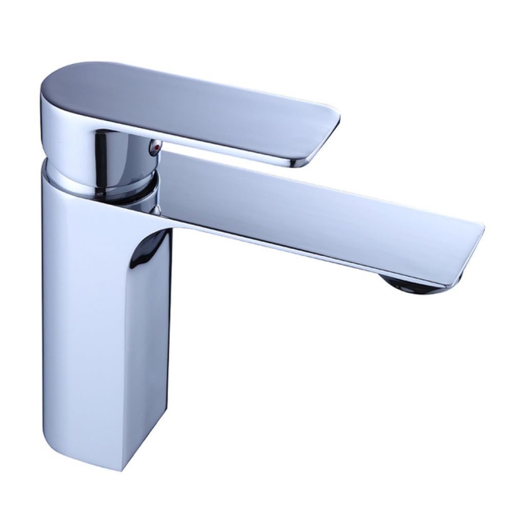 Mélangeur de lavabo noir mat avec robinet eau chaude et froide