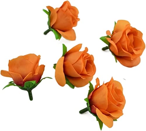Arreglos de flores para bodas con rosas de seda artificiales y cabezas florales DIY 2