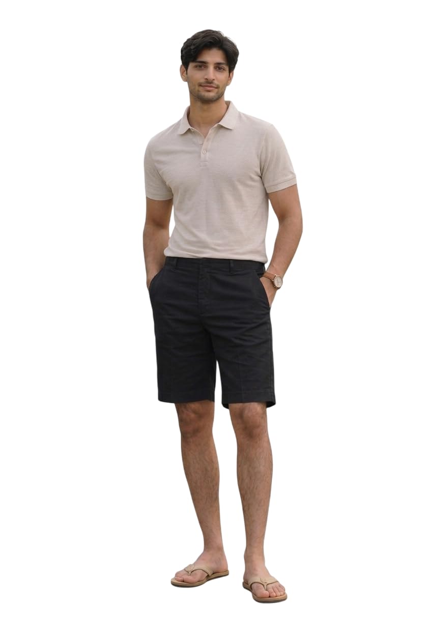218 vastra Men Cotton Linen Shorts | Lightweight Fabric | Regular Fit | Casual Bottom Wear for Men | Summer Style-picture-18