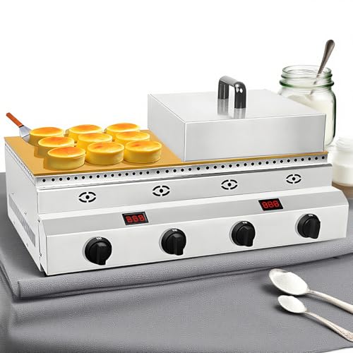 Japanese Souffle Pancake Maker, Commercial Gas Griddle for Dorayaki &