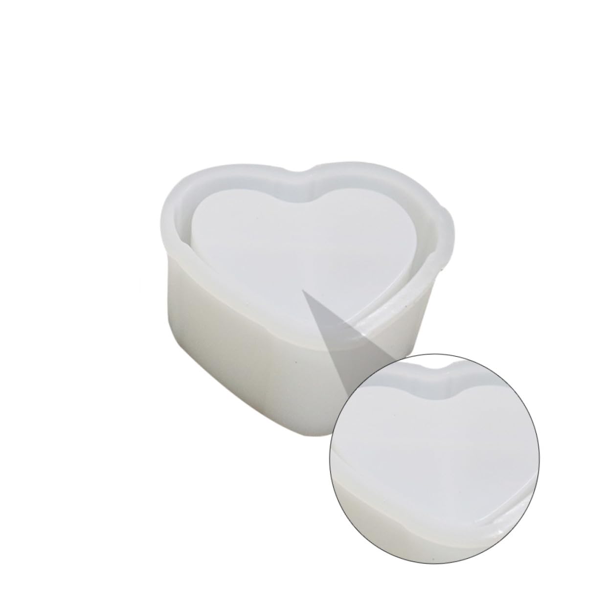 Angoily 3 Pièces Moule en Silicone couvercles décor cœur moules fondants Fournitures de Bricolage Outils de Bricolage en Silicone Moule Bricolage Gel de silice Blanche