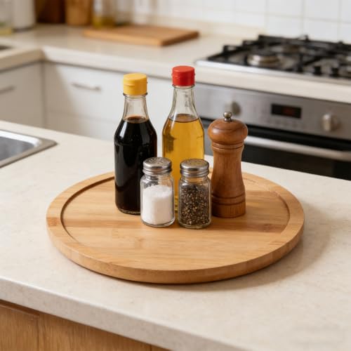 Étagère compacte en bois support d'assaisonnement de cuisine sans perçage