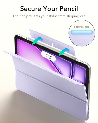 Image of ESR Case for iPad Air 13 Inch M4 /M3 /M2, iPad Pro 12.9 Case, Light Purple