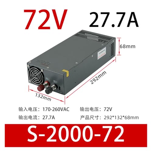 Alimentation à découpage S-2000W 72V transformateur DC 2kW S-2000-72
