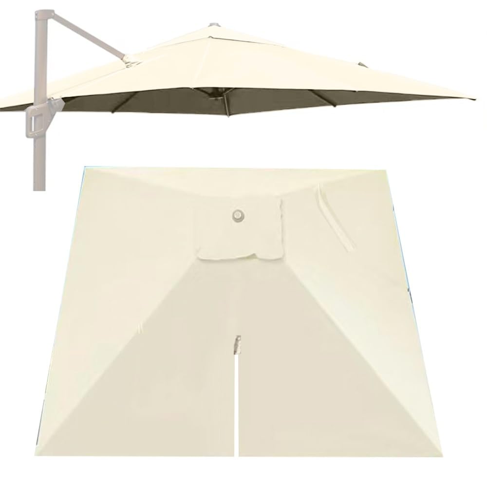 Toile de rechange pour parasol déporté 3m en tissu beige durable de 2.5m
