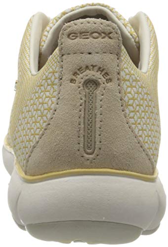 Geox D Nebula E, Sneakers Donna, Bianco/Beige (Off...
