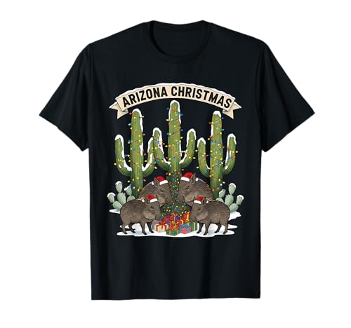 Arizona Javelina Family Desert Saguaro Lights T-Shirt