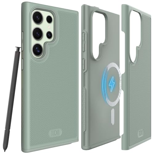 Coque antichoc Samsung S24 Ultra avec anneau Magsafe couleur Lys Vert