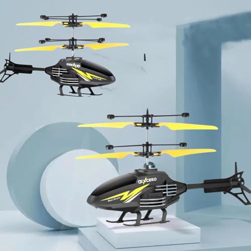 Image of ENCHANTMENT Remote Control Helicopter Flying Toy for 6+ Years Boys with Palm Sensing, LED Lights, Watch Remote - Rechargeable Birthday (Pack of 1)