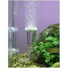 boxtech Aquarium Air Stone, Fish Tank Bubble Diffuser High Dissolved Oxygen Airstones for Air Pump Accessoriess with 1 Check Valve, 2 Suction Cup for Aquarium Pond Hydroponic