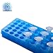 Polypropylene Microcentrifuge Tube Rack, Double Panel 60-Well Centrifuge Test Tube Holder for Chemistry Laboratory 0.5ml/1.5ml Tubes (1 Piece, Blue or Orange or Green, Random Colour)