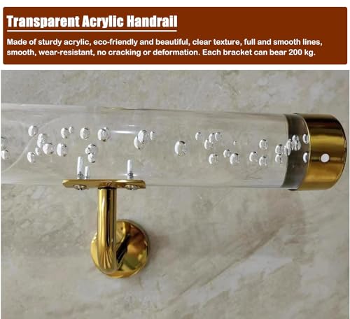 AcrylicKit per ringhiera di sicurezza per interni ed esterni, facile da installare, design moderno, perfetto per casa e giardino