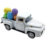 PANGBOER イースター 小型 メタル トラック メタル ファーム ピックアップ トラック 装飾 卵 ファームハウス 段 トレイ 装飾 イースター バスケット スタッファー