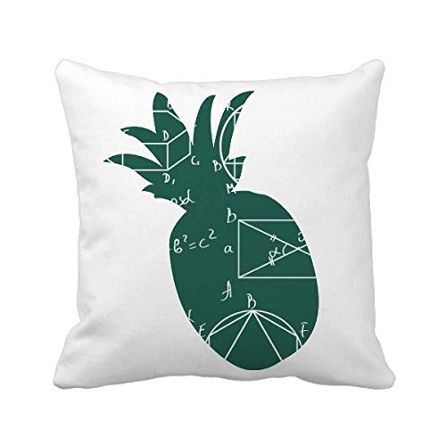 Housse de coussin ananas géométrique en tissu durable et lavable