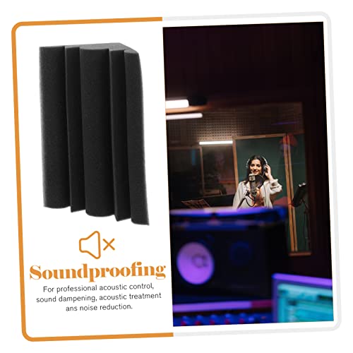 BESTonZON 4 piezas Baldosas Trampa de Graves Absorbentes de Sonido para Tratamiento Acústico en Estudios, Oficinas y Espacios de Grabación en Casa Aislamiento de Baja Frecuencia Diseño Ignífugo miniatura 5