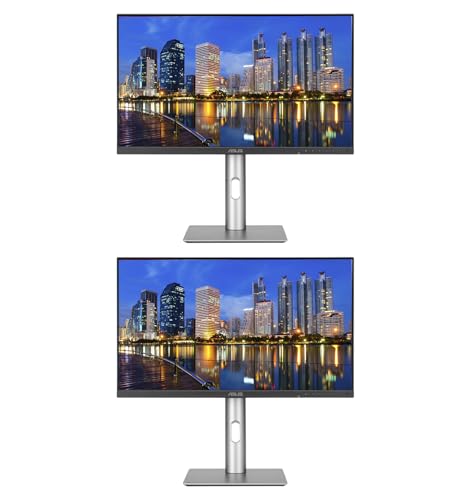 Image of Asus ProArt PA24ACRV 24-inch 1440P 2K QHD 100% sRGB IPS Professional Monitor, 2-Pack Bundle with USB-C with 96W PD, Daisy Chain DisplayPort, HDMI, USB Hub, Integrated Speakers