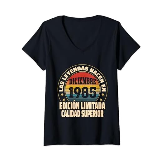 Mujer Edición Limitada Diciembre 1985 - Cumpleaños 39 Años Camiseta Cuello V