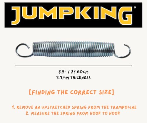 JumpKing Heavy Duty Trampoline Springs 8.5-inch for Trampolines, Stainless Steel Trampoline Replacement Springs (Set of 5) - Thumbnail 2