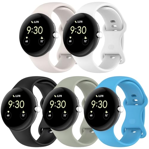 [RuenTech] Google Pixel Watch 4 45mm �����o���h �V���R���X�|�[�c�x���g �_�炩���f�� �E���ȒP �O�[�O�� Pixel Watch 3 45mm �p�x���g �O�[�O�� �s�N�Z�� �E�H�b�` 4 �o���h 5�{ (M, 5�F-C