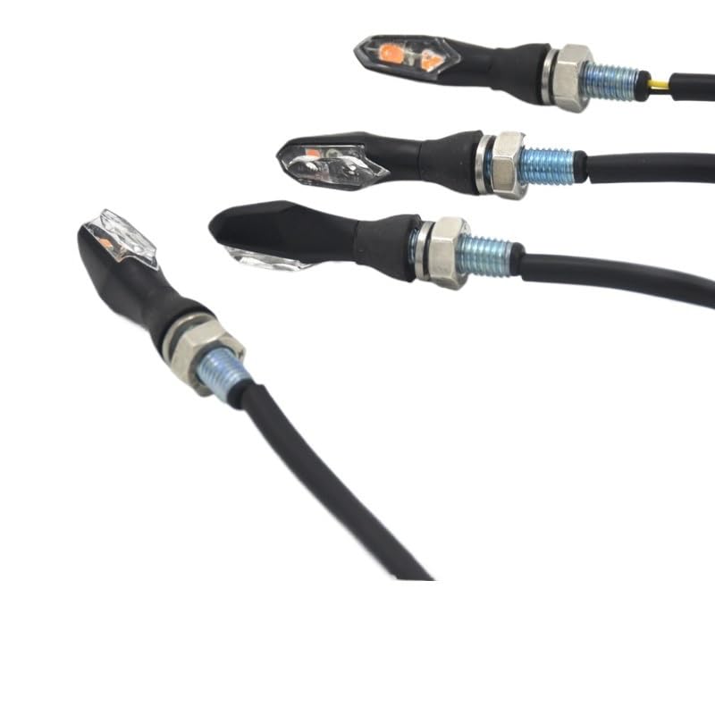 BLacOh Intermitentes Moto 12V Mini motocicleta General LED lámpara de señal de giro luces indicadoras de moto Intermitentes Led Moto Homologados(Color:4 pcs)