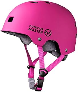 OutdoorMaster Skateboard Cycling Helmet - ASTM & CPSC Certified Two Removable Liners Ventilation