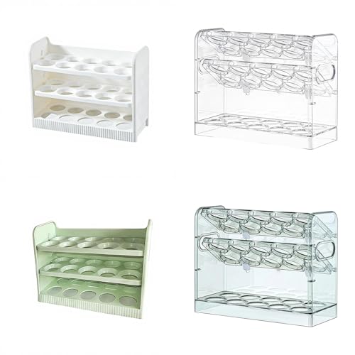 Guardahuevos transparente y compacto compatible con baldas y puertas de nevera 4