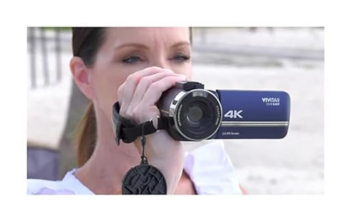 Vivitar 4K Video Camera, Wi-Fi Ultra HD Camcorder with 18x Digital Zoom, 3&rdquo; IPS Touchscreen Video Recorder with Night Vision, Vlogging Camera with 3.5mm Microphone Jack, Rechargeable, SD Card Slot