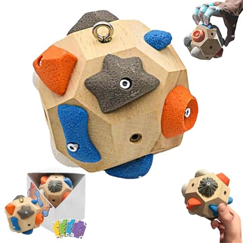 RNMCQE Boulder Block for Climbers, Finger Strengthener & Grip Trainer for Rock Climbers, Simulated Climbing Training Balls, Build Strength and Precision, Bouldering Training Tool Gift(1pc)