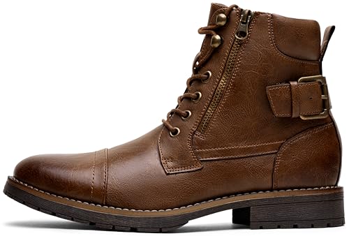 Vostey Men's Boots Boots for Men Casual Boots Motorcycle Combat Ankle Dress Boots Mens2