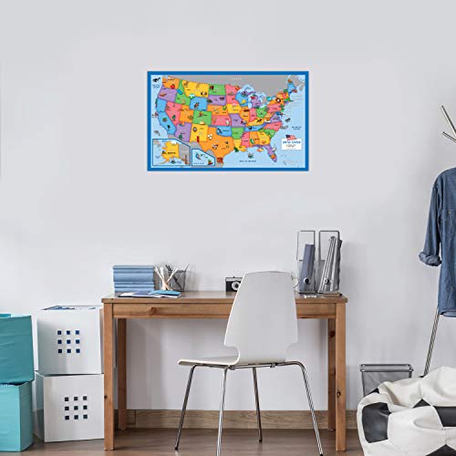 Illustrated USA & World Map