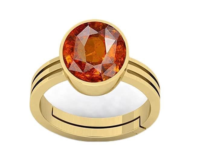 Bague en or Gomed sertie d'un grenat hessonite, le cadeau précieux à offrir
