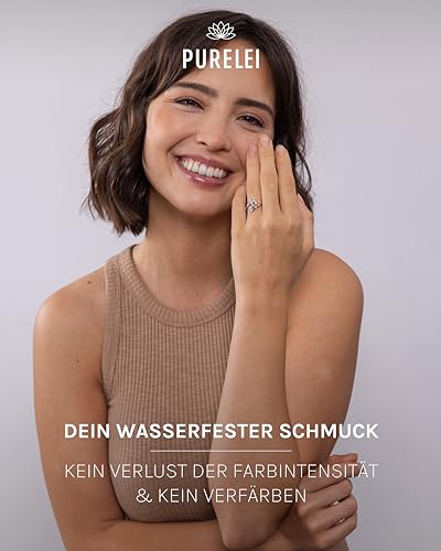Purelei Buchstaben Ring H – Damenring aus langlebigem Edelstahl – Wasserfeste Ringe – Verstellbare Ringe von Größe 50 bis 60… – Ansicht 5