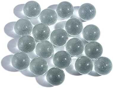 20PCS 10mm 14mm 16mm Glass Balls, Kids Marble Run Games Fillers Table Decor DIY, Solid Marble Bouncing Ball Clear Glass Marbles(10mm)