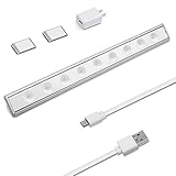 LED Under Cabinet Lighting, Closet Lights, 9 LED Kitchen Cabinet Lights, Warm White,Under Counter Lighting Magnetic, 5V 2.5W, Uniform Light for Cabinet, Closets, Wardrobe, 1 Pack