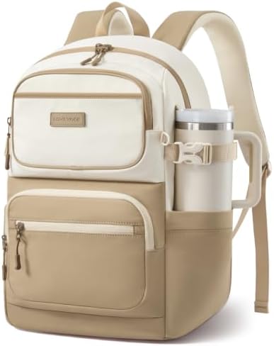 LOVEVOOK Rucksack Damen, 15,6 Zoll Schulrucksack Teenager mit Großem Fach | Wasserdicht Schulranzen Travel Backpack Women Elegant, Arbeitsrucksack School Bag mit Laptopfach für Sch