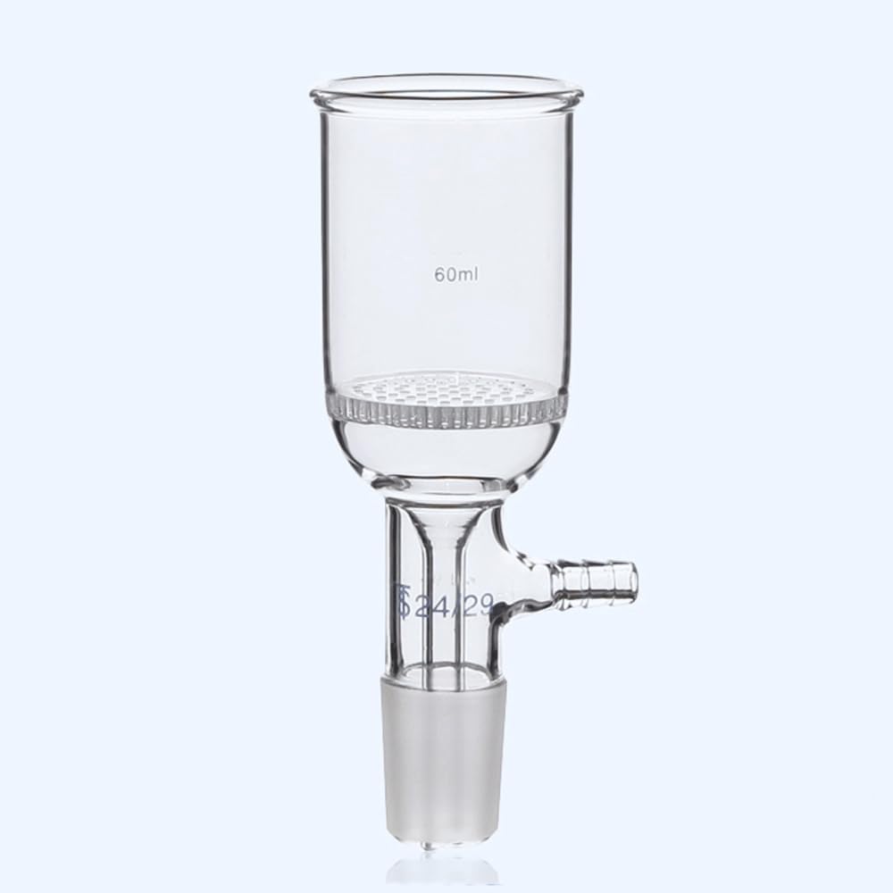 30 60 100 200 250 500 ml 14/23 19/26 24/29 estándar común vidrio succión embudo con agujero de cristal placa laboratorio cristalería(1000ml 24-29 chaqueta)