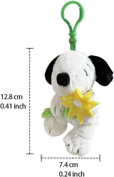 MINISO スヌーピーぬいぐるみキーホルダーの寸法