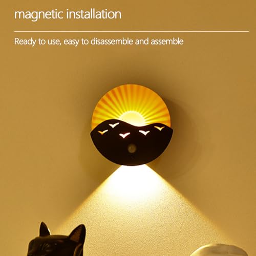 Lámpara de pared RGB regulable con sensor 120° y batería USB para pasillos pack de 2 4