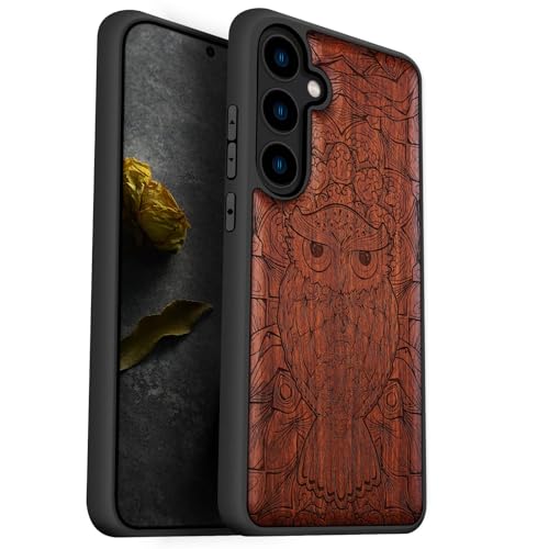 Coque Galaxy S24 antichoc en bois véritable et TPU souple protecteur